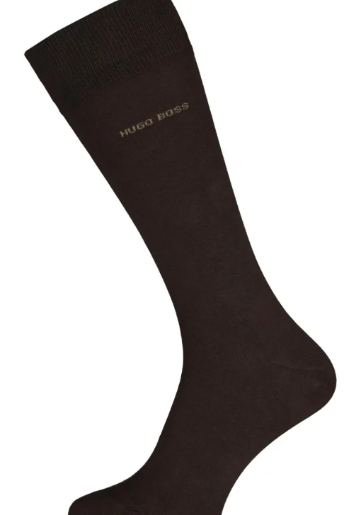 HUGO BOSS Marc uni (1-pack), herensokken katoen, donkerbruin