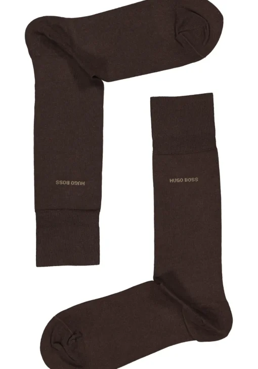 HUGO BOSS Marc uni (1-pack), herensokken katoen, donkerbruin