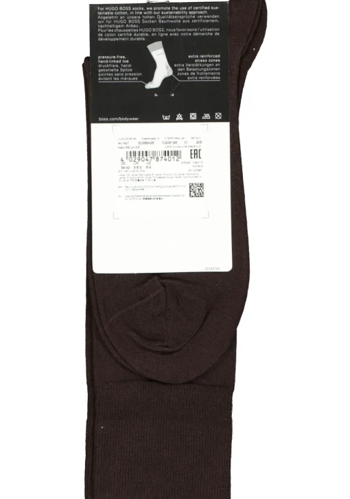 HUGO BOSS Marc uni (1-pack), herensokken katoen, donkerbruin