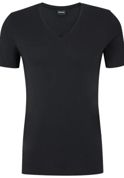 HUGO BOSS Motion stretch T-shirt slim fit (1-pack), heren T-shirt V-hals, zwart