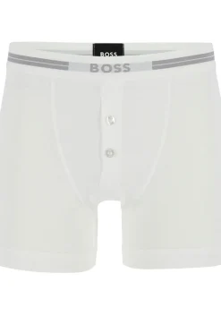 HUGO BOSS Original retro trunk (1-pack), heren boxer normale lengte met gulp, wit