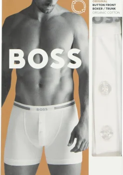HUGO BOSS Original retro trunk (1-pack), heren boxer normale lengte met gulp, wit