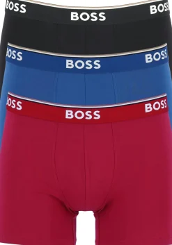 HUGO BOSS Power boxer briefs (3-pack), heren boxers normale lengte, rood, blauw, zwart