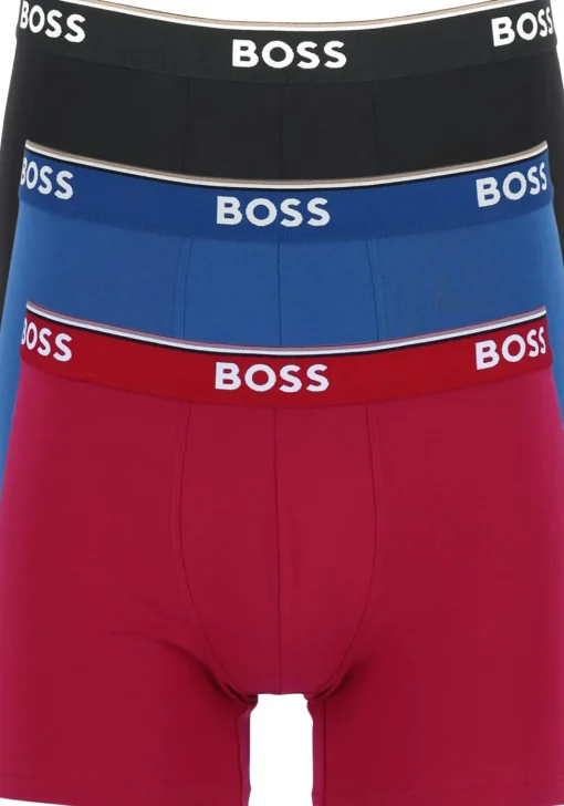 HUGO BOSS Power boxer briefs (3-pack), heren boxers normale lengte, rood, blauw, zwart