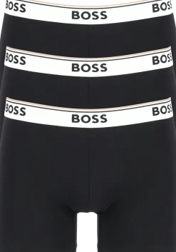 HUGO BOSS Power boxer briefs (3-pack), heren boxers normale lengte, zwart met witte band