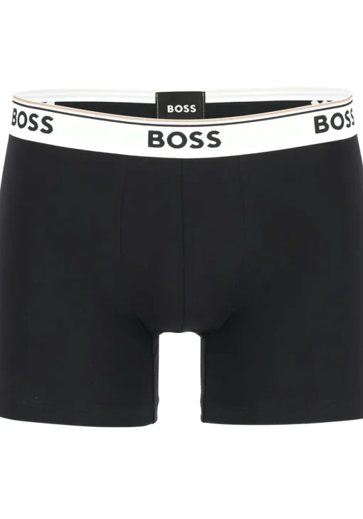 HUGO BOSS Power boxer briefs (3-pack), heren boxers normale lengte, zwart met witte band