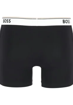 HUGO BOSS Power boxer briefs (3-pack), heren boxers normale lengte, zwart met witte band