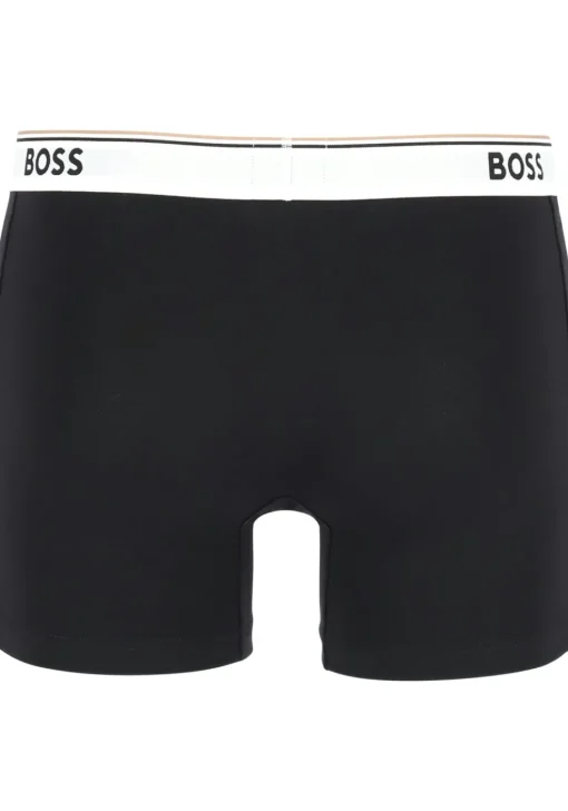 HUGO BOSS Power boxer briefs (3-pack), heren boxers normale lengte, zwart met witte band