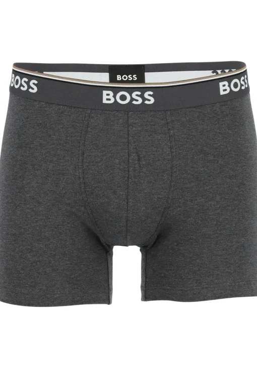 HUGO BOSS Power boxer briefs (3-pack), heren boxers normale lengte, grijs, grijs, zwart