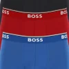 HUGO BOSS Power trunks (3-pack), heren boxers kort, rood, kobalt, zwart