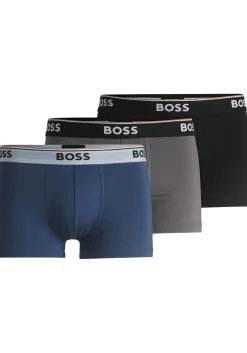 HUGO BOSS Power trunks (3-pack), heren boxers kort, blauw, grijs, zwart