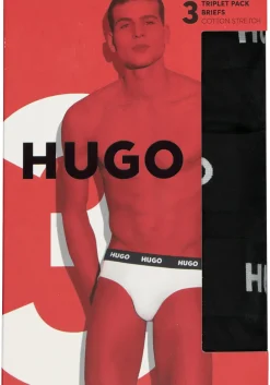 HUGO hipster briefs (3-pack), heren slips, zwart
