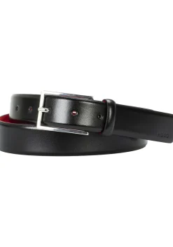HUGO leren heren riem, zwart