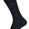 HUGO logo sokken (2-pack), herensokken katoen, donkerblauw