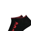HUGO logo sokken (2-pack), heren enkelsokken, zwart