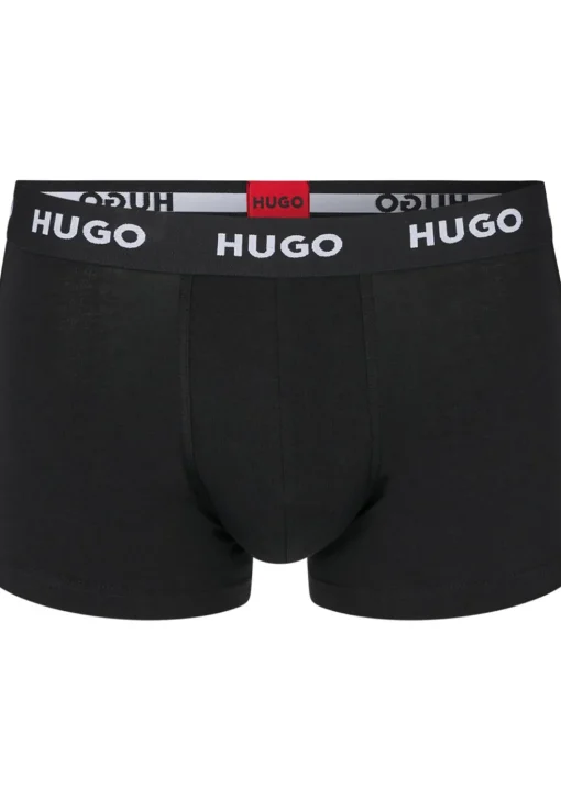 HUGO trunks (3-pack), heren boxers kort, zwart