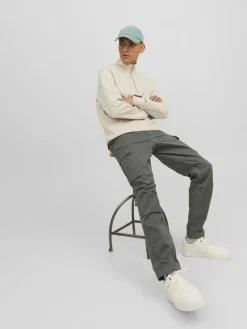 JACK & JONES Ace Tucker Cargo loose fit, heren cargo broek, saliegroen