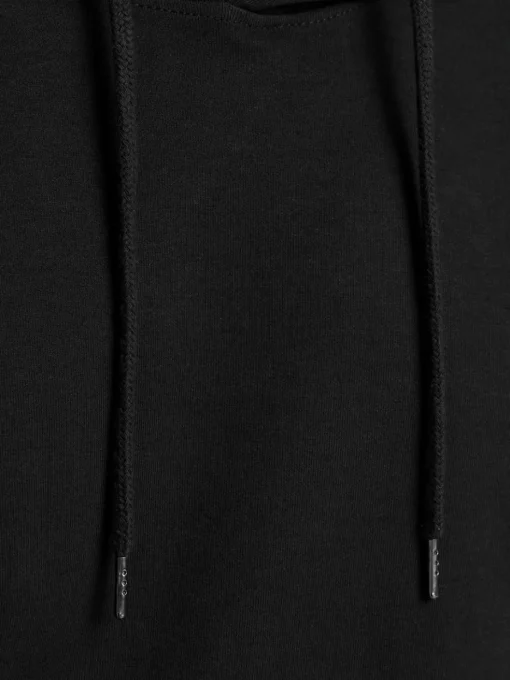 JACK & JONES Basic sweat hood regular fit, heren hoodie katoenmengsel met capuchon, zwart