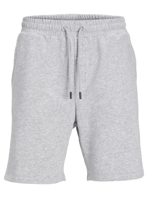 JACK & JONES Bradley Sweat Shorts loose fit, heren joggingbroek kort, lichtgrijs melange