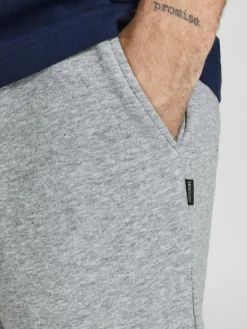 JACK & JONES Bradley Sweat Shorts loose fit, heren joggingbroek kort, lichtgrijs melange