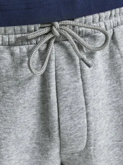 JACK & JONES Bradley Sweat Shorts loose fit, heren joggingbroek kort, lichtgrijs melange