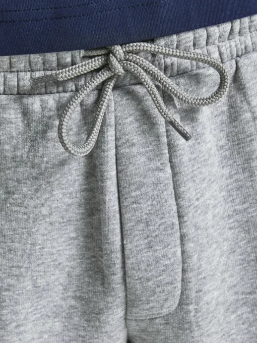 JACK & JONES Bradley Sweat Shorts loose fit, heren joggingbroek kort, lichtgrijs melange