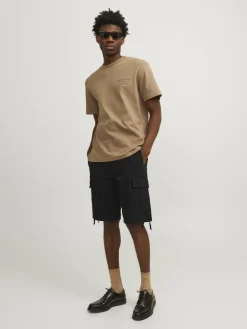 JACK & JONES Cole Barkley Cargo Shorts loose fit, heren cargo korte broek, zwart