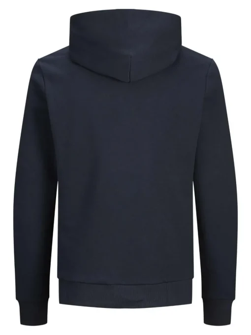 JACK & JONES Corp logo sweat hood regular fit, heren hoodie katoenmengsel met capuchon, blauw grote print