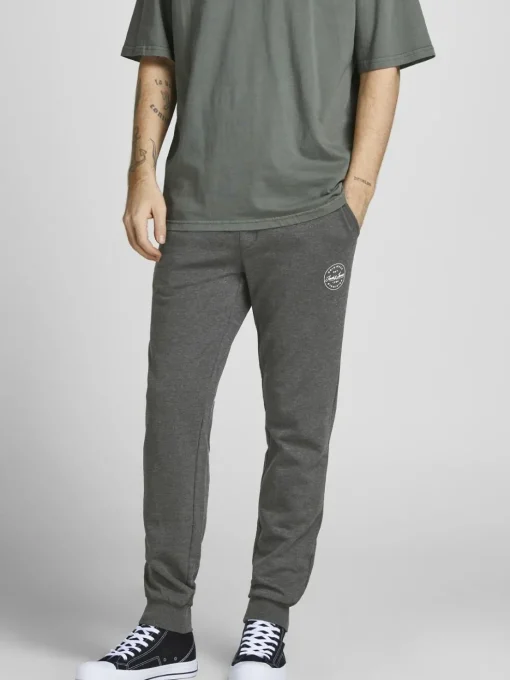 JACK & JONES Gordon Shark Sweat Pants regular fit, heren joggingbroek, donkergrijs melange