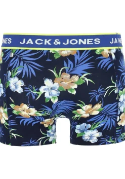 Jack & Jones heren boxers Jacflower trunks (3-pack), gebloemd en uni