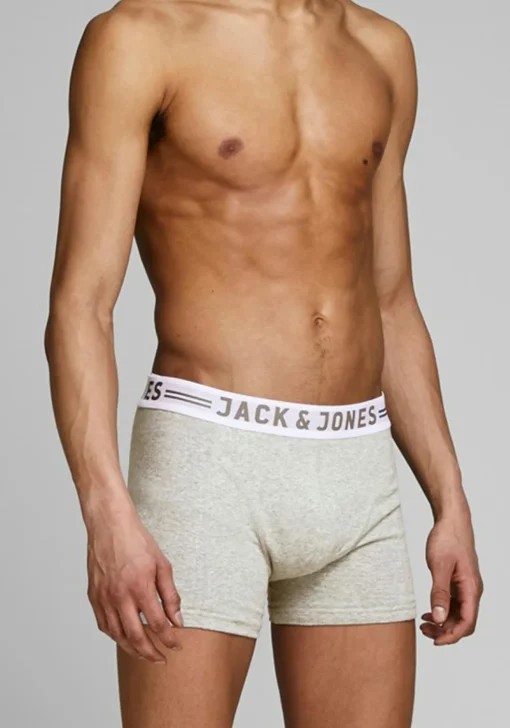 Jack & Jones heren boxers Sense trunks (3-pack), zwart - wit - grijs