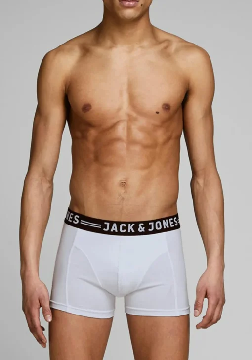Jack & Jones heren boxers Sense trunks (3-pack), zwart - wit - grijs
