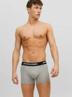 JACK & JONES Jacanthony trunks (3-pack), heren boxers normale lengte, zwart, blauw en grijs