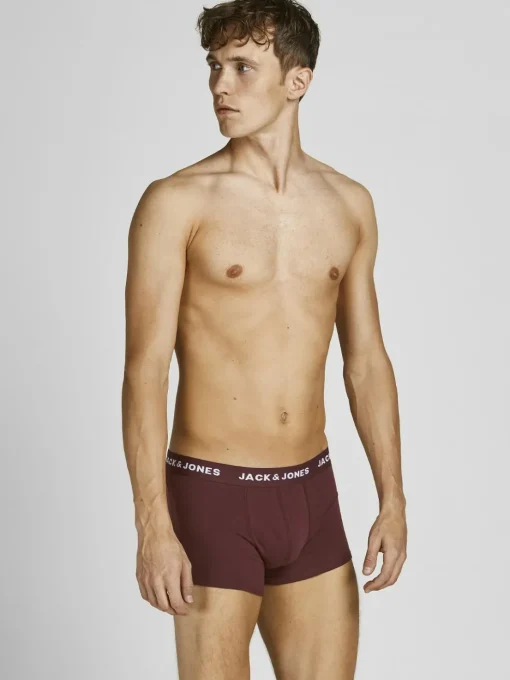 JACK & JONES Jacblack friday trunks (5-pack), heren boxers normale lengte, zwart, blauw, donkerrood en grijs