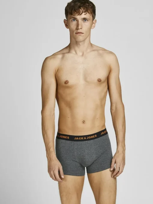 JACK & JONES Jacblack friday trunks (5-pack), heren boxers normale lengte, zwart, blauw, donkerrood en grijs