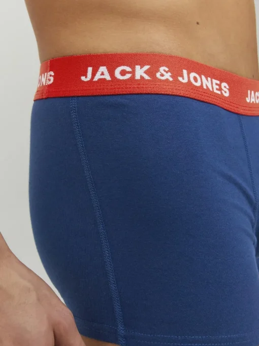 JACK & JONES Jaclee trunks (5-pack), heren boxers normale lengte, blauw