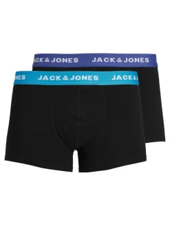 JACK & JONES Jacrich trunks (2-pack), heren boxers normale lengte, blauw
