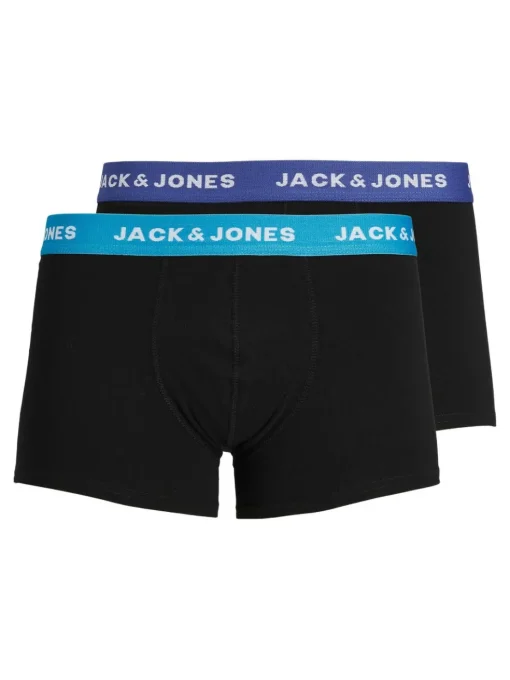 JACK & JONES Jacrich trunks (2-pack), heren boxers normale lengte, blauw