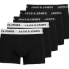 JACK & JONES Jacsolid trunks (5-pack), heren boxers normale lengte, zwart