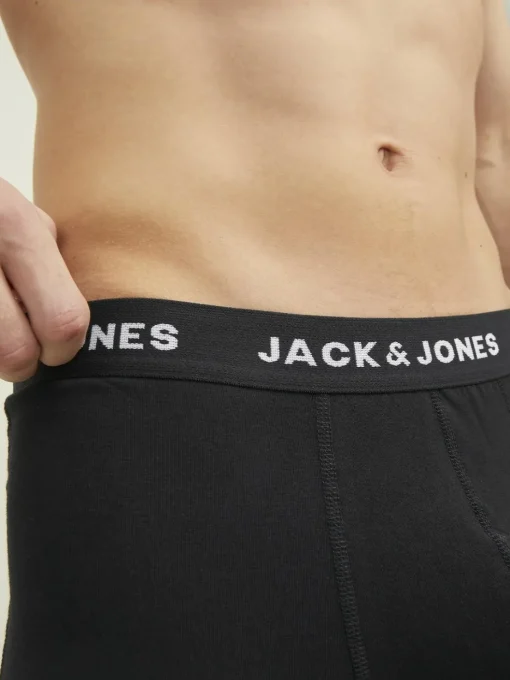 JACK & JONES Jacsolid trunks (10-pack), heren boxers normale lengte, zwart