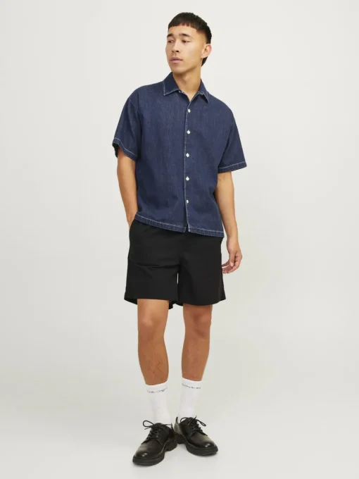 JACK & JONES Jaiden Summer Jogger Short loose fit, heren korte broek, zwart
