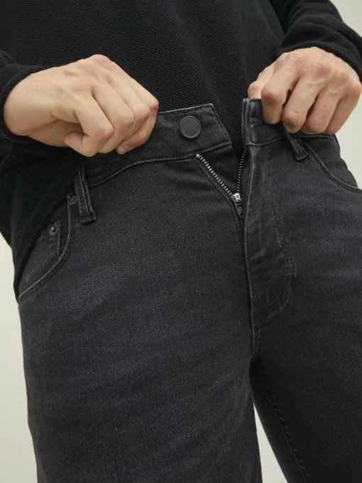 JACK & JONES Liam Evan Jos loose fit, heren jeans, zwart denim