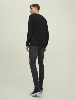 JACK & JONES Liam Evan Jos loose fit, heren jeans, zwart denim