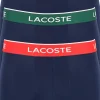 Lacoste Boxer Trunks (3-pack), heren boxers kort, blauw met gekleurde tailleband