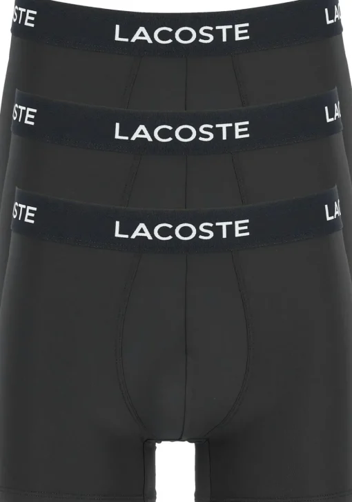Lacoste Boxer Trunks (3-pack), heren boxers microfiber kort, zwart