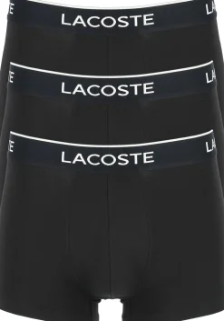 Lacoste Boxer Trunks (3-pack), heren boxers kort, zwart