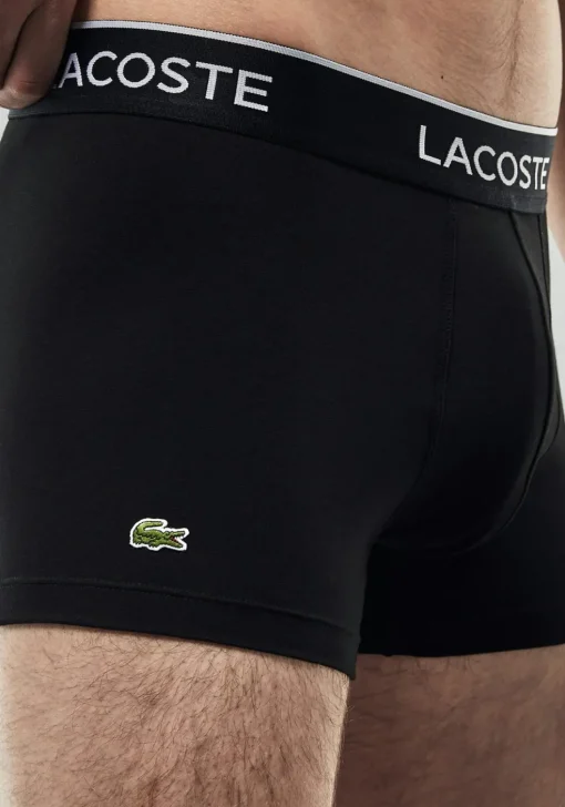 Lacoste Boxer Trunks (3-pack), heren boxers kort, zwart, wit en grijs
