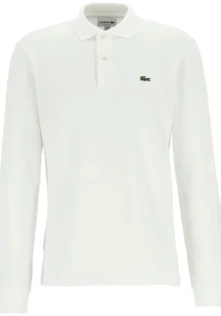 Lacoste Classic Fit polo lange mouw, wit