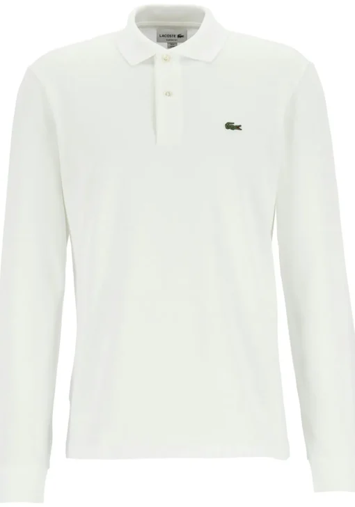 Lacoste Classic Fit polo lange mouw, wit