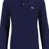 Lacoste Classic Fit polo lange mouw, navy blauw